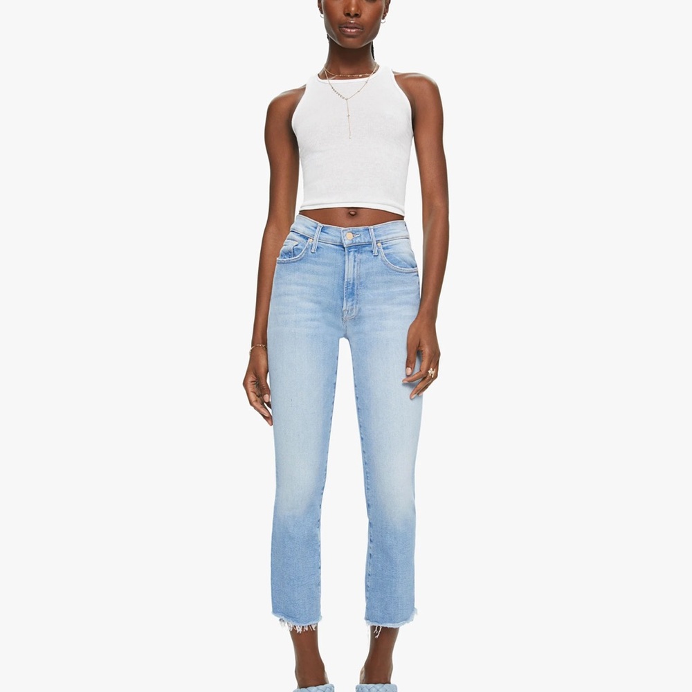 MOTHER Insider Crop Step Fray